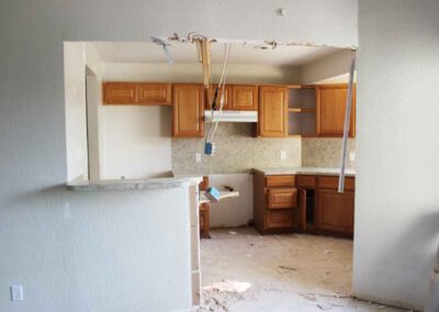 Kitchen view during demo